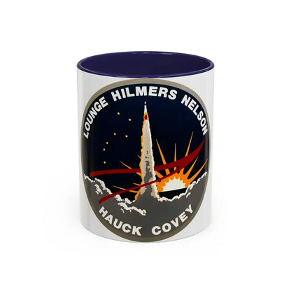 STS 26 (NASA) Accent Coffee Mug 11oz Navy - Go Mug Yourself