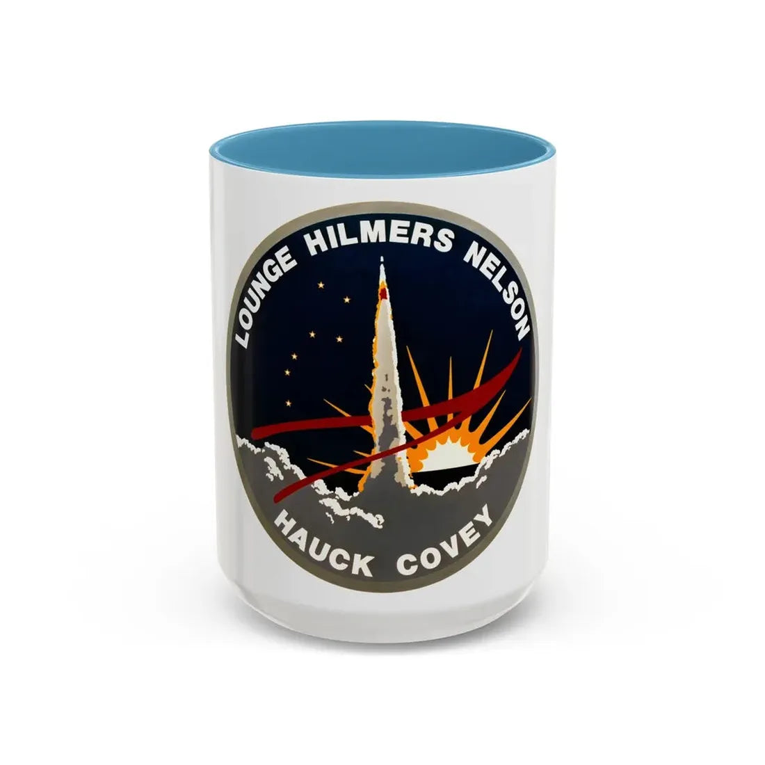 STS 26 (NASA) Accent Coffee Mug 15oz Light Blue - Go Mug Yourself