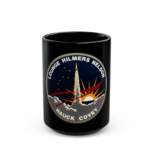 STS 26 (NASA) Black Coffee Mug-15oz-Go Mug Yourself