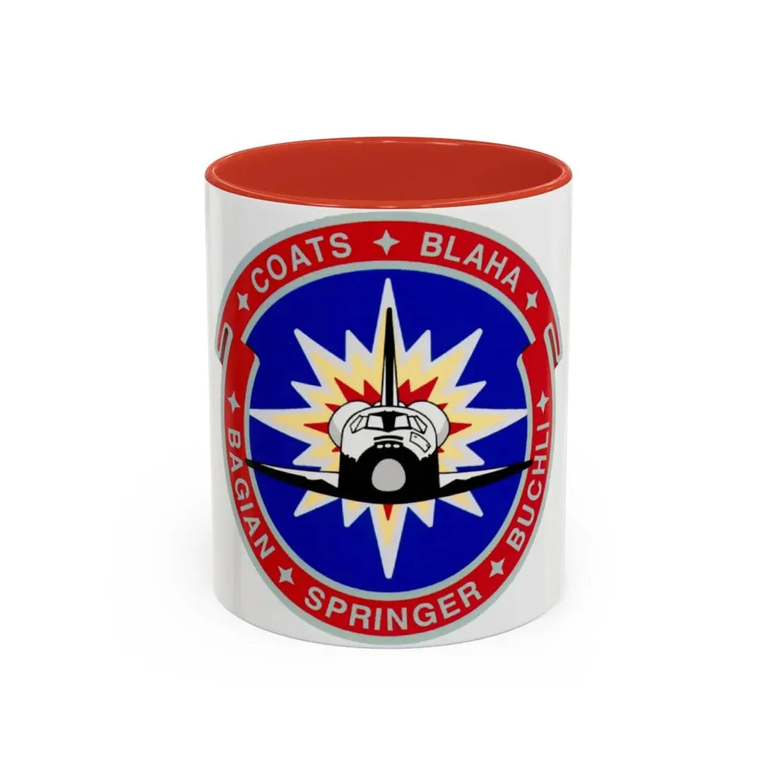 STS 29 (NASA) Accent Coffee Mug 11oz Red - Go Mug Yourself