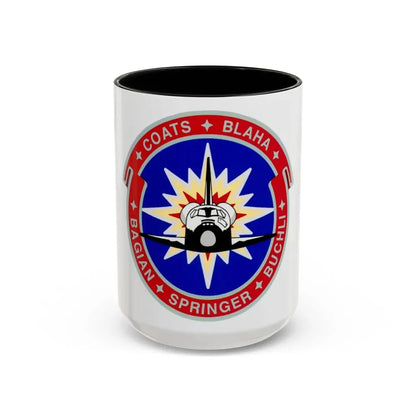 STS 29 (NASA) Accent Coffee Mug 15oz Black - Go Mug Yourself