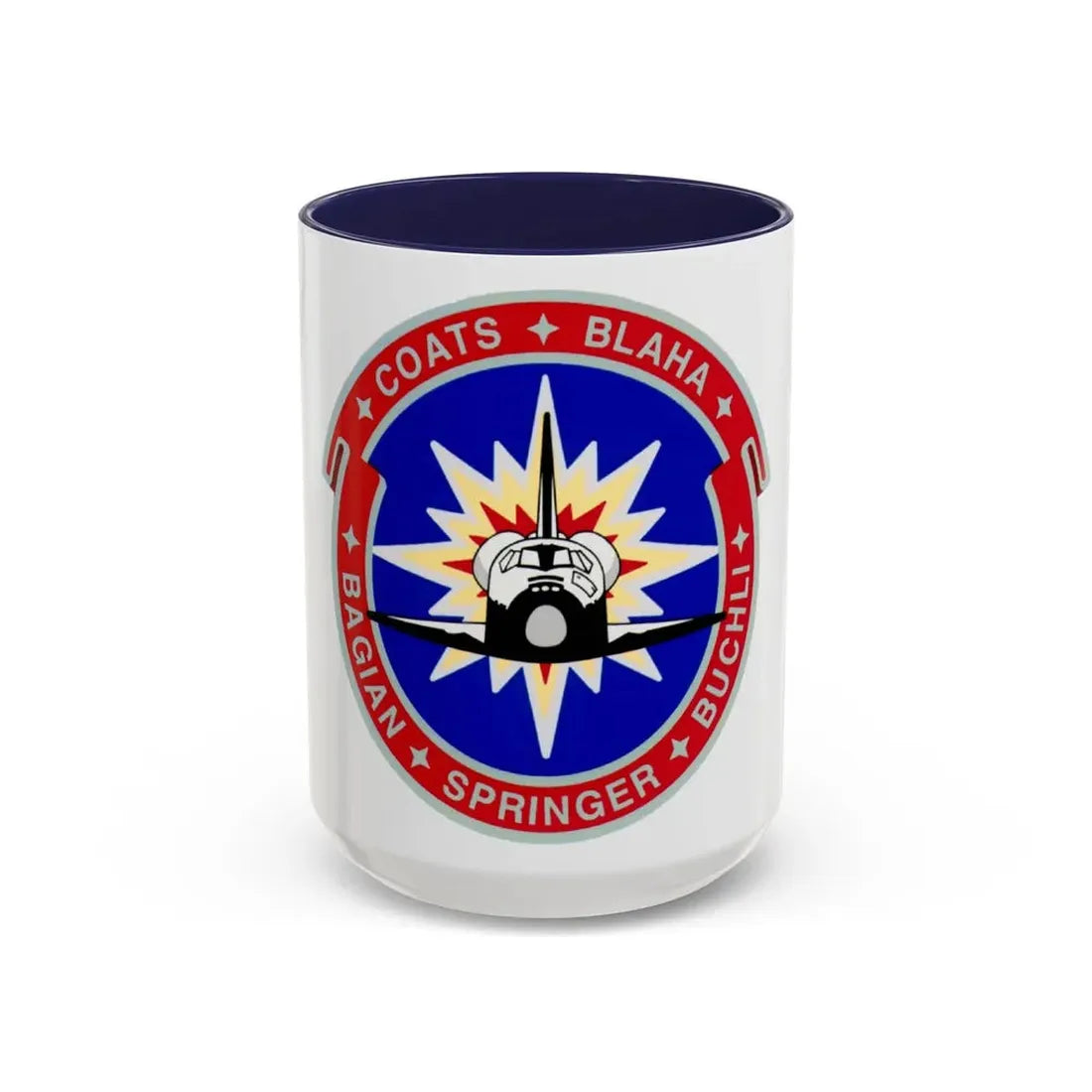 STS 29 (NASA) Accent Coffee Mug 15oz Navy - Go Mug Yourself