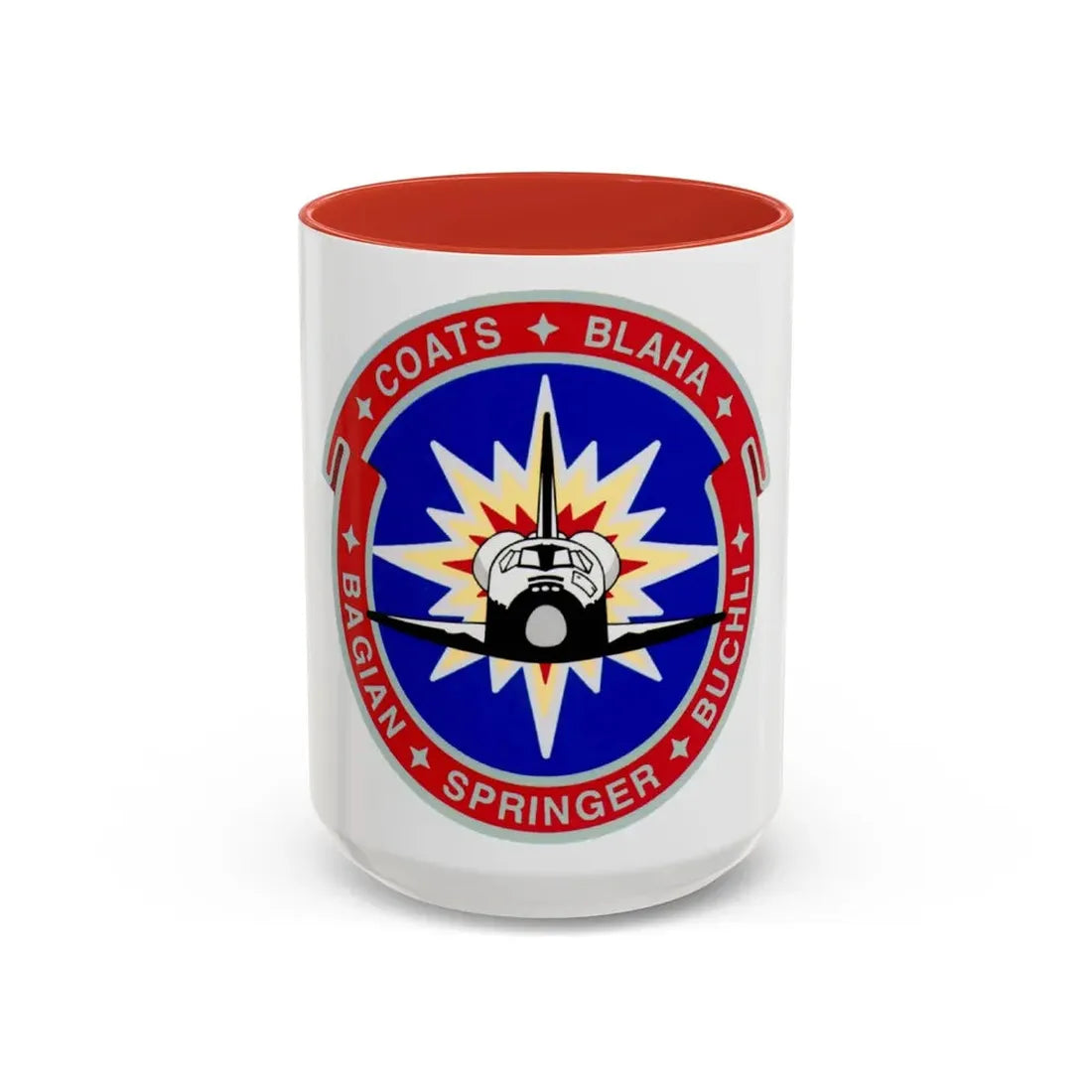 STS 29 (NASA) Accent Coffee Mug 15oz Red - Go Mug Yourself