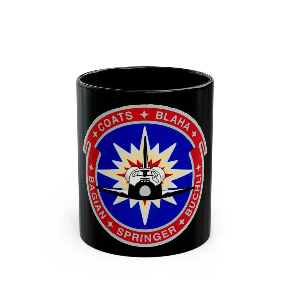 STS 29 (NASA) Black Coffee Mug 11oz - Go Mug Yourself