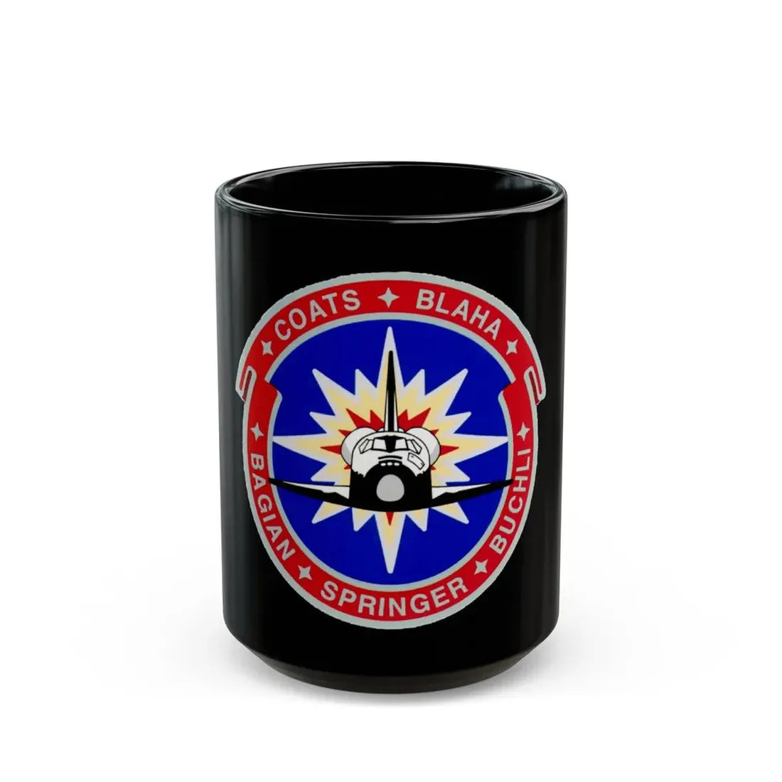 STS 29 (NASA) Black Coffee Mug 15oz - Go Mug Yourself