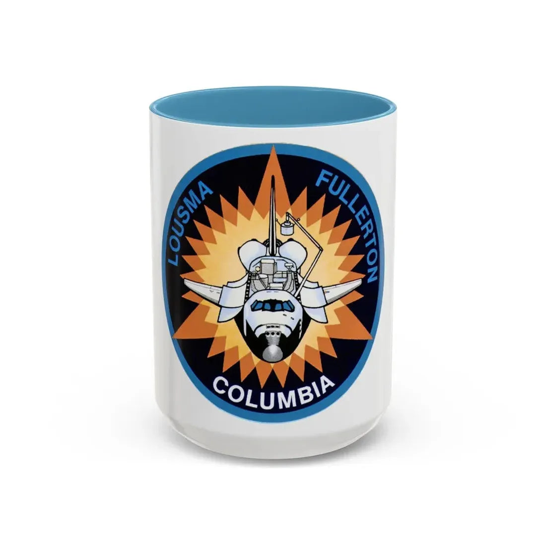 STS 3 (NASA) Accent Coffee Mug 15oz Light Blue - Go Mug Yourself
