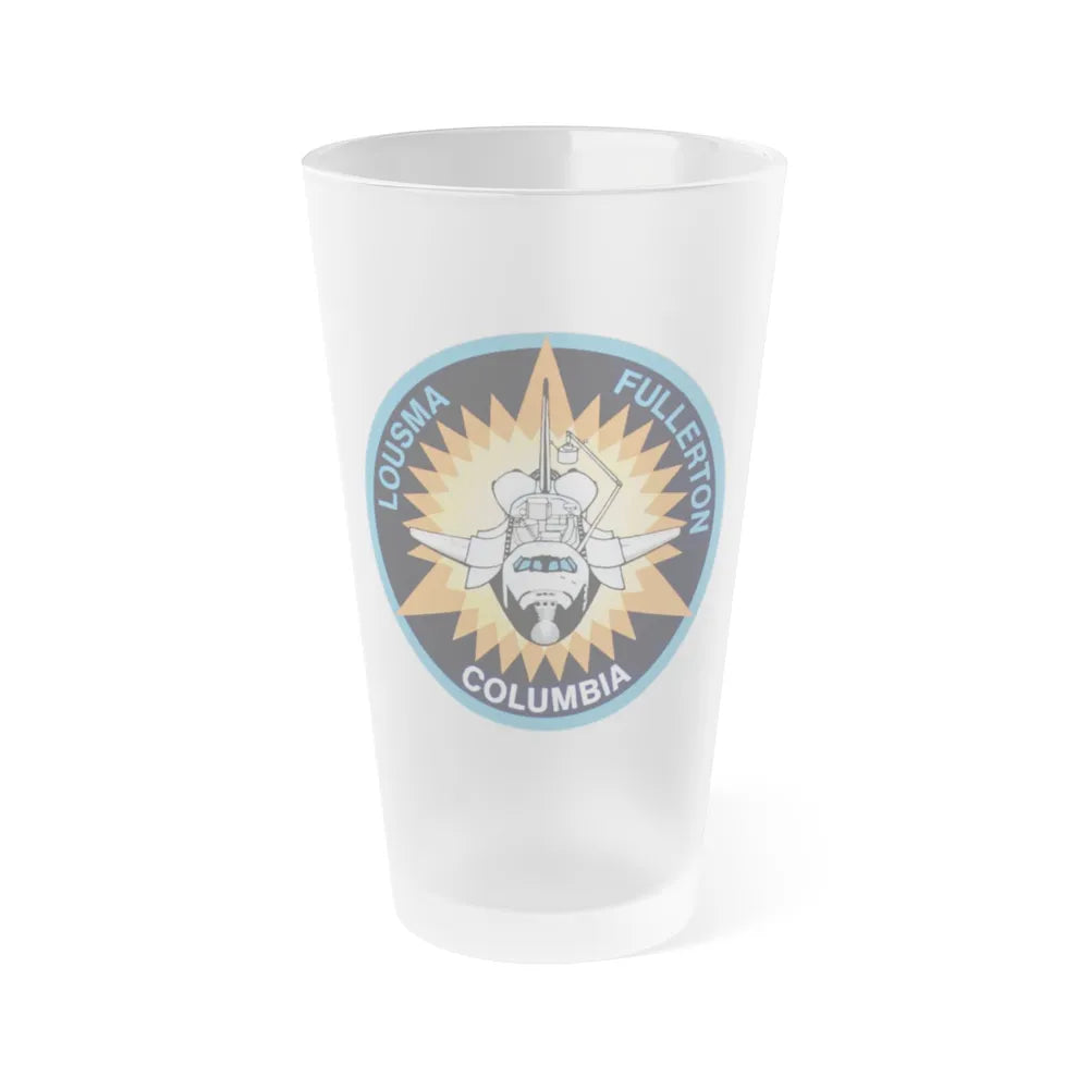 STS 3 (NASA) Frosted Pint Glass 16oz-Go Mug Yourself