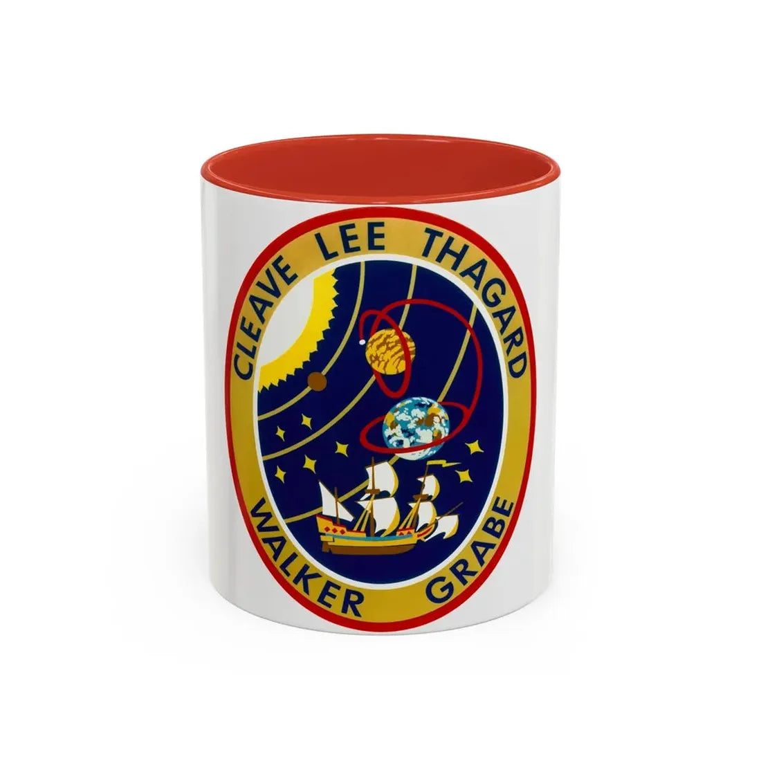 STS 30 (NASA) Accent Coffee Mug 11oz Red - Go Mug Yourself