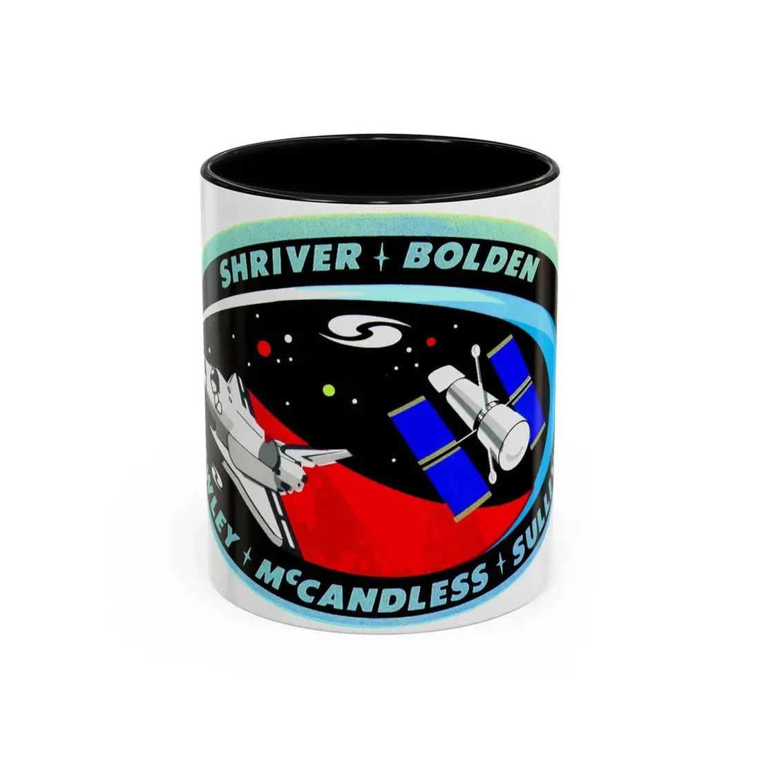 STS 31 (NASA) Accent Coffee Mug 11oz Black - Go Mug Yourself