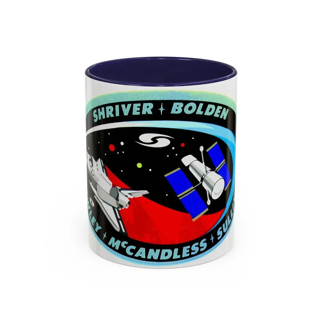 STS 31 (NASA) Accent Coffee Mug 11oz Navy - Go Mug Yourself