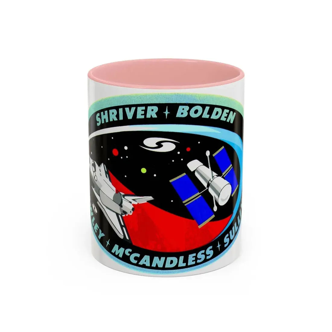 STS 31 (NASA) Accent Coffee Mug 11oz Pink - Go Mug Yourself