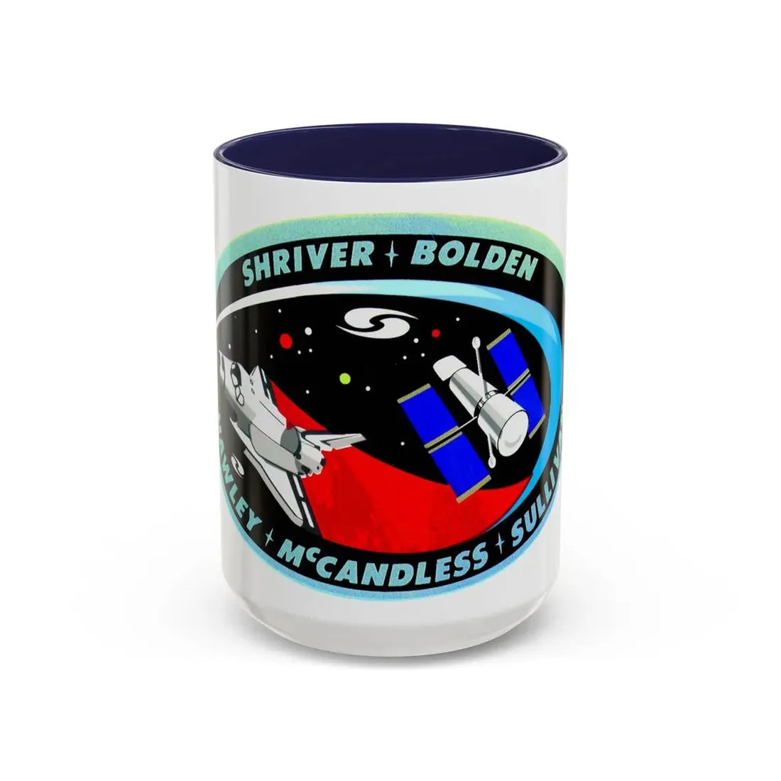 STS 31 (NASA) Accent Coffee Mug 15oz Navy - Go Mug Yourself