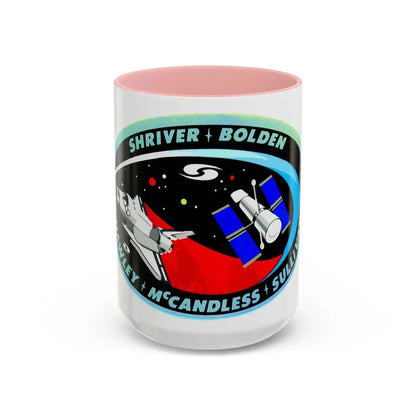 STS 31 (NASA) Accent Coffee Mug 15oz Pink - Go Mug Yourself