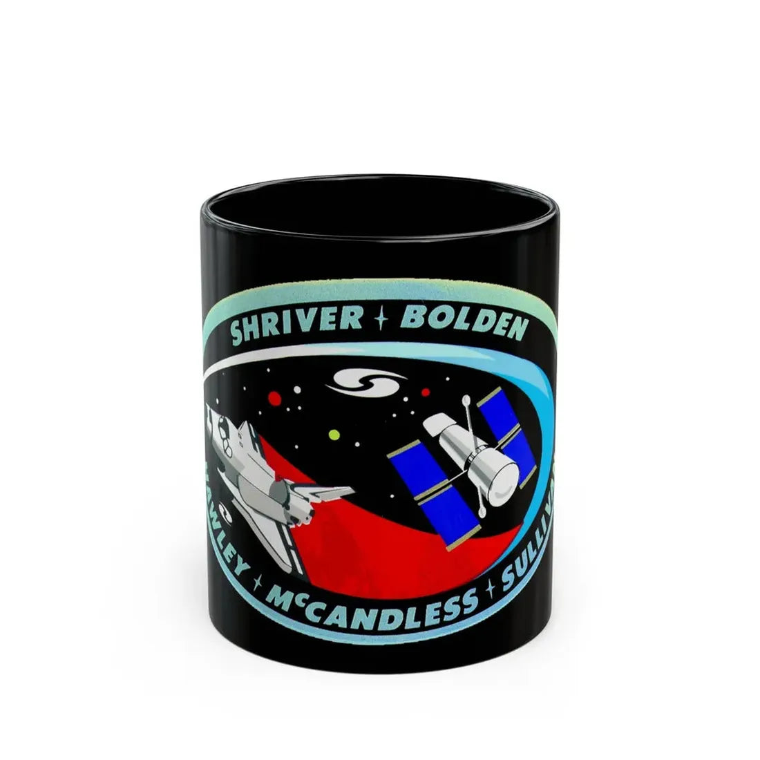 STS 31 (NASA) Black Coffee Mug 11oz - Go Mug Yourself