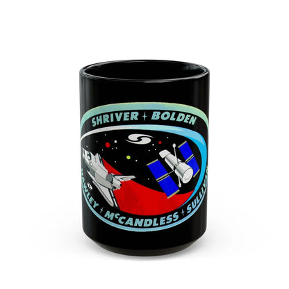 STS 31 (NASA) Black Coffee Mug-15oz-Go Mug Yourself