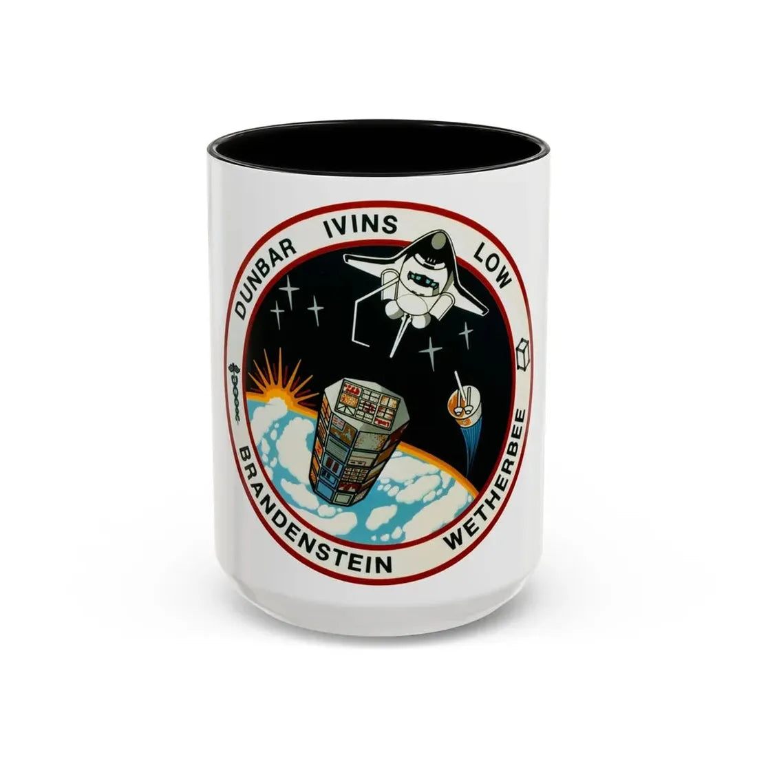 STS 32 (NASA) Accent Coffee Mug 15oz Black - Go Mug Yourself