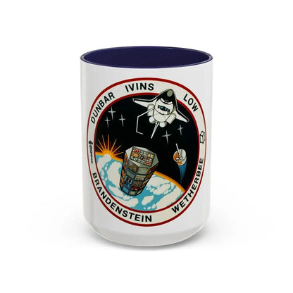 STS 32 (NASA) Accent Coffee Mug 15oz Navy - Go Mug Yourself