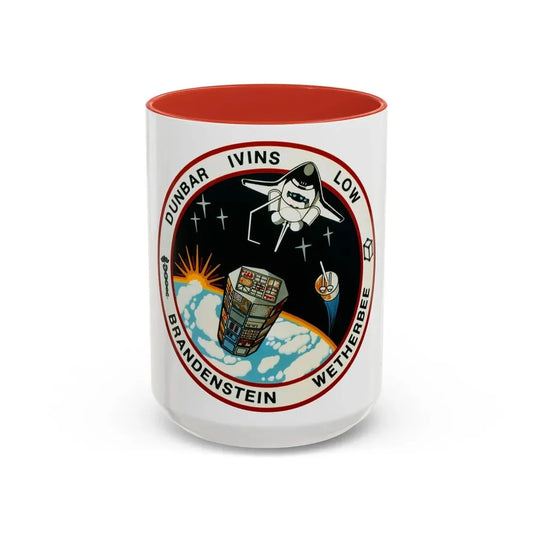 STS 32 (NASA) Accent Coffee Mug 15oz Red - Go Mug Yourself