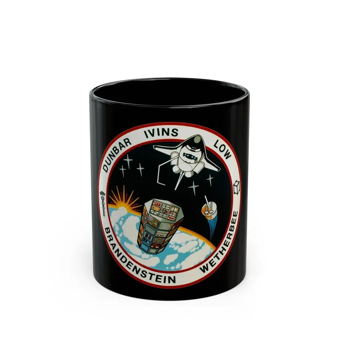 STS 32 (NASA) Black Coffee Mug 11oz - Go Mug Yourself