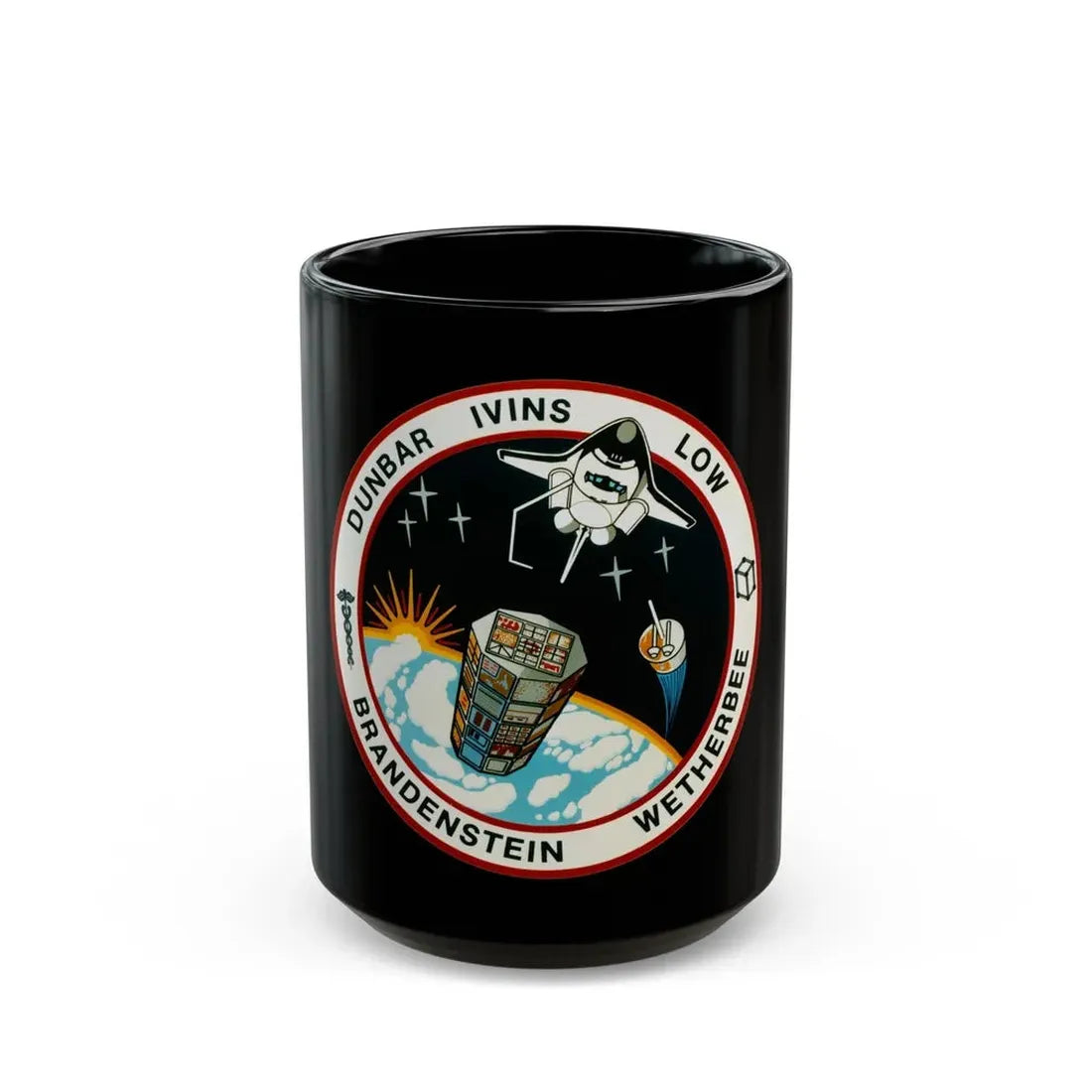 STS 32 (NASA) Black Coffee Mug 15oz - Go Mug Yourself