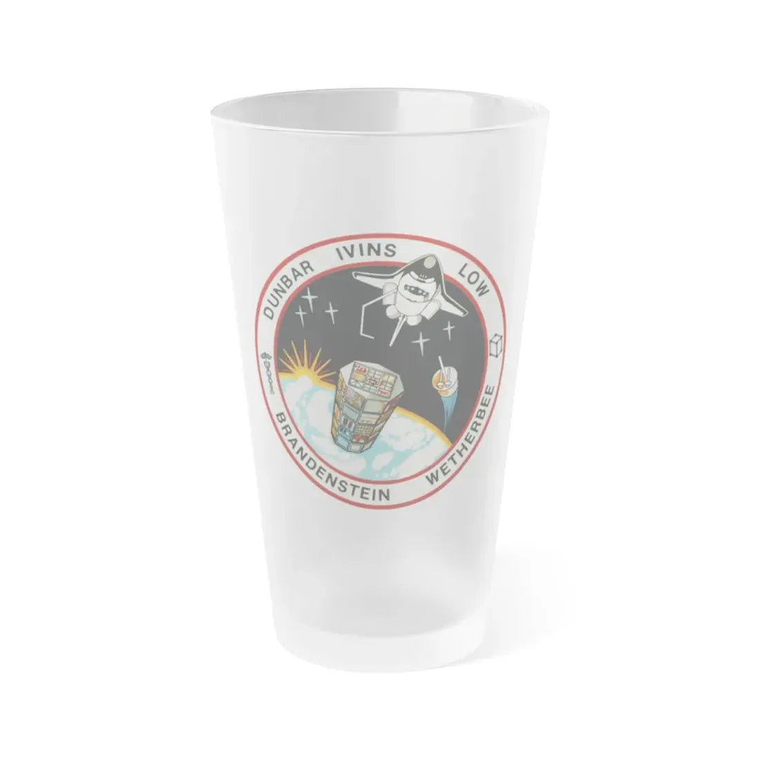 STS 32 (NASA) Frosted Pint Glass 16oz Default Title - Go Mug Yourself