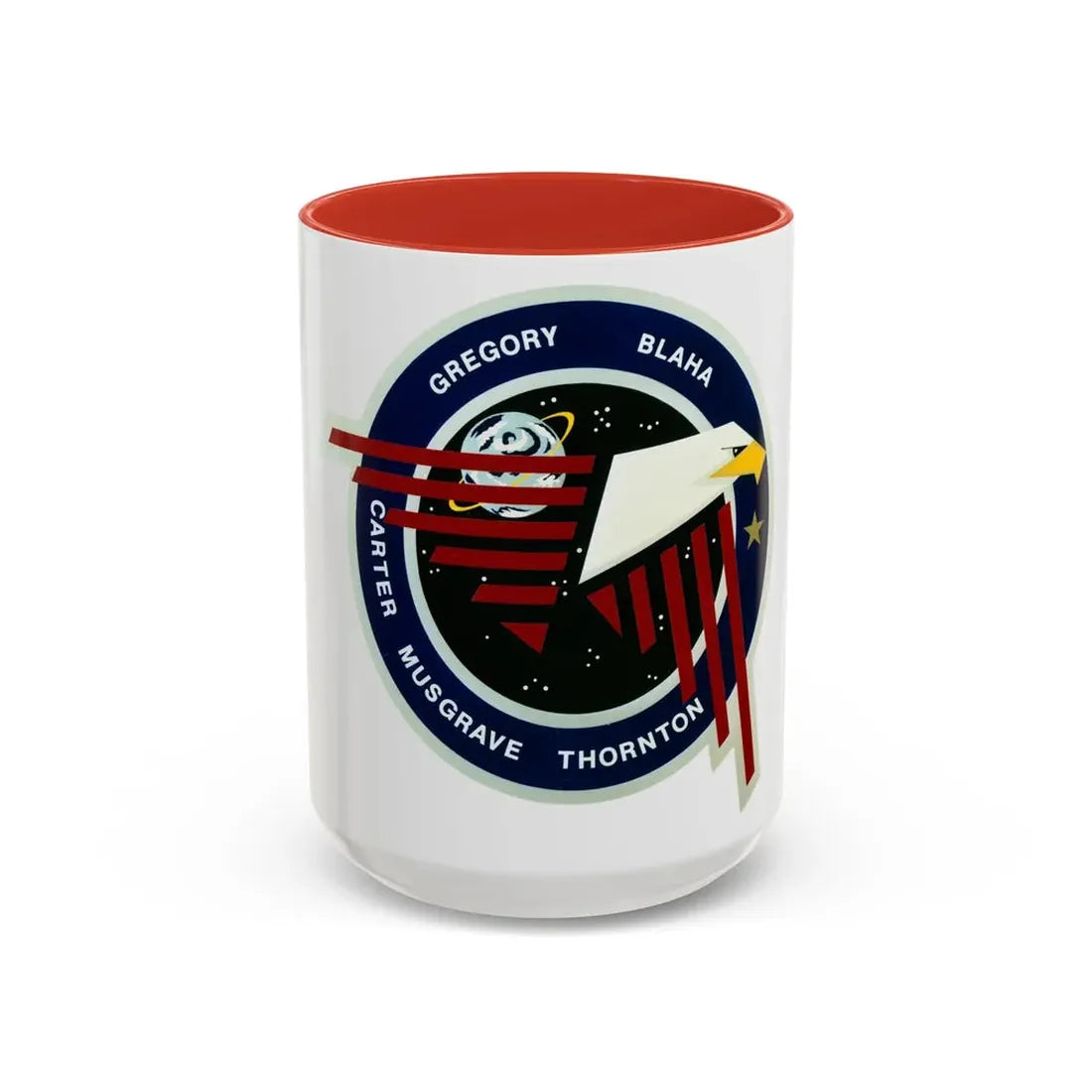 STS 33 (NASA) Accent Coffee Mug 15oz Red - Go Mug Yourself