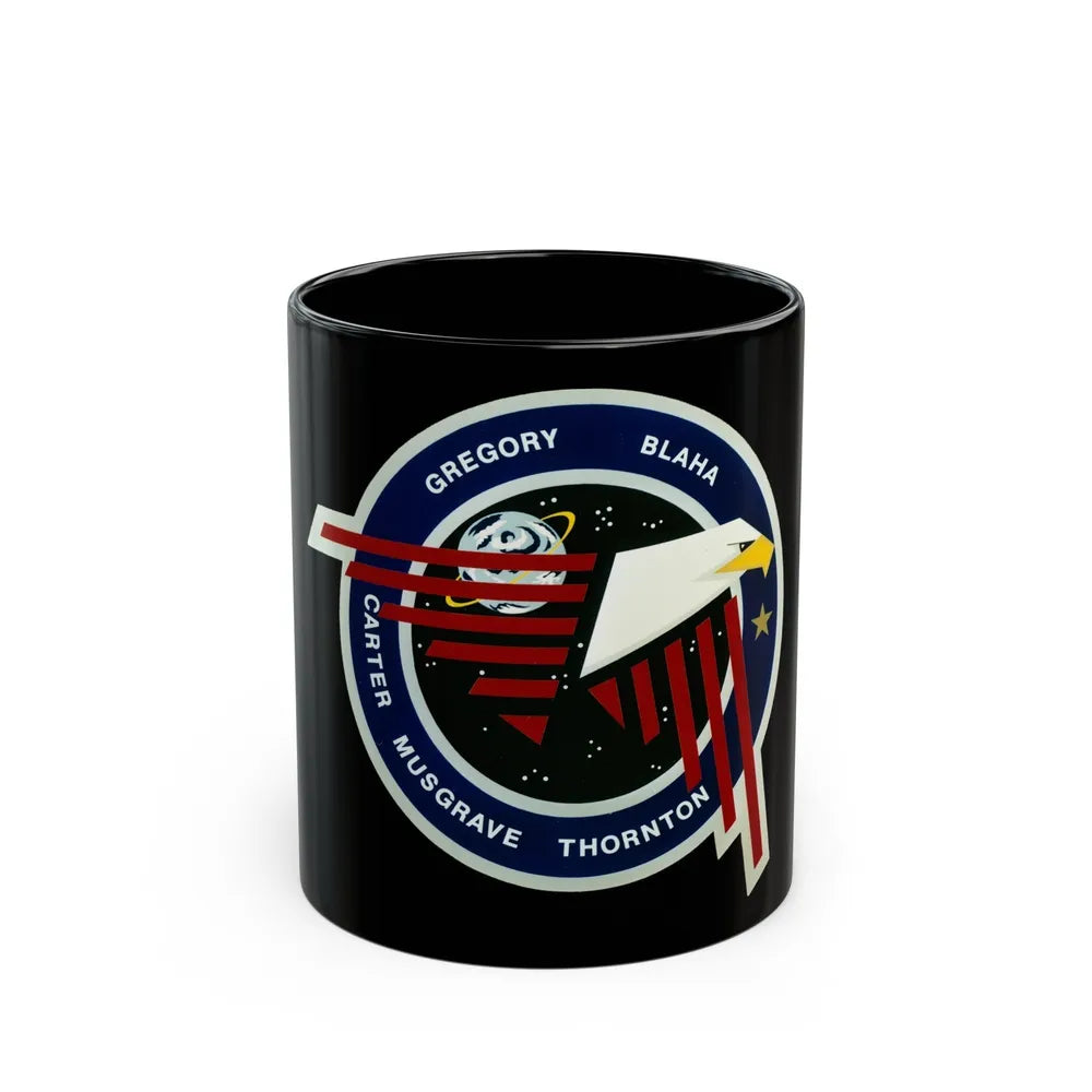 STS 33 (NASA) Black Coffee Mug-11oz-Go Mug Yourself