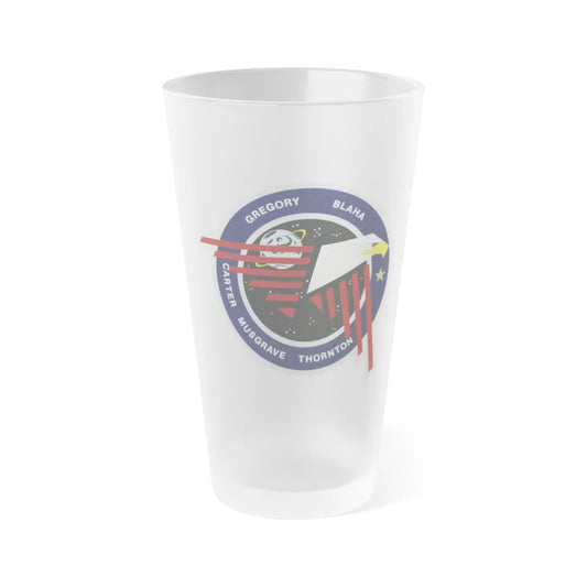 STS 33 (NASA) Frosted Pint Glass 16oz-Go Mug Yourself