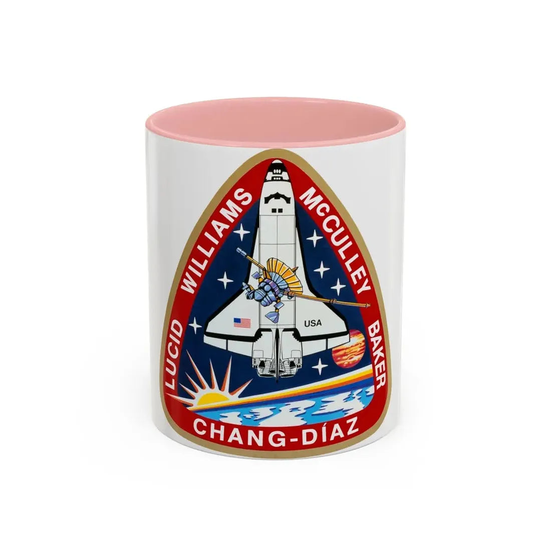 STS 34 (NASA) Accent Coffee Mug 11oz Pink - Go Mug Yourself