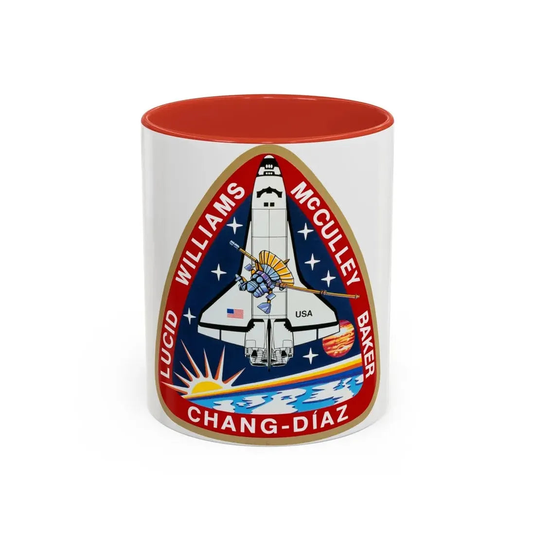 STS 34 (NASA) Accent Coffee Mug 11oz Red - Go Mug Yourself