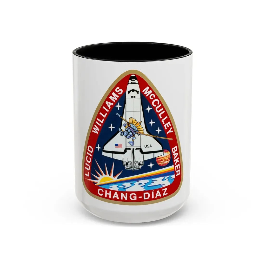 STS 34 (NASA) Accent Coffee Mug 15oz Black - Go Mug Yourself