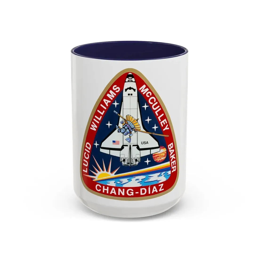 STS 34 (NASA) Accent Coffee Mug 15oz Navy - Go Mug Yourself