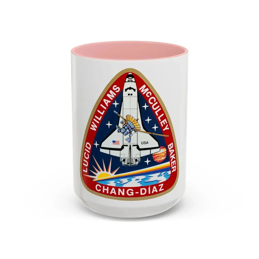 STS 34 (NASA) Accent Coffee Mug 15oz Pink - Go Mug Yourself