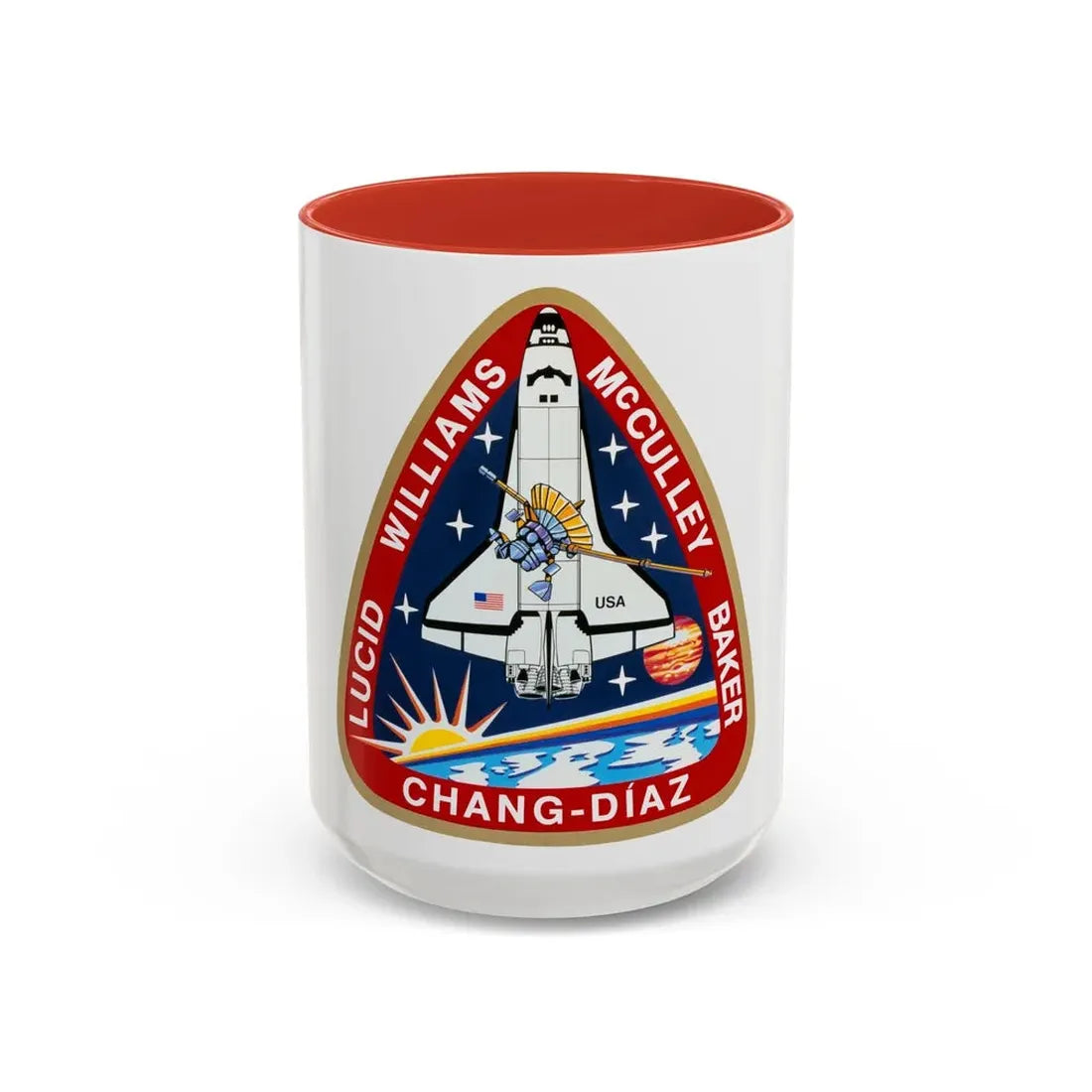 STS 34 (NASA) Accent Coffee Mug 15oz Red - Go Mug Yourself