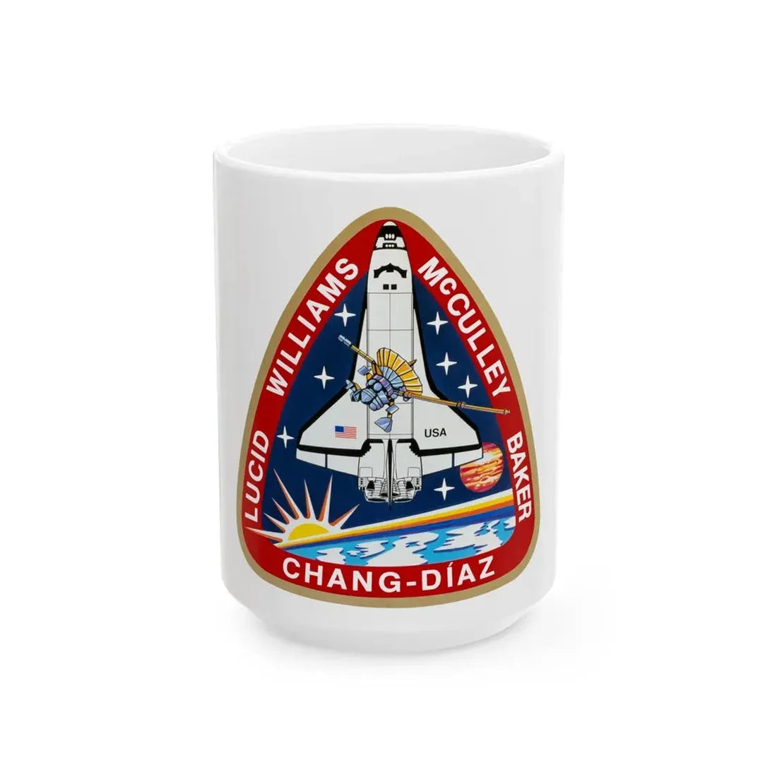 STS 34 (NASA) White Coffee Mug 15oz - Go Mug Yourself