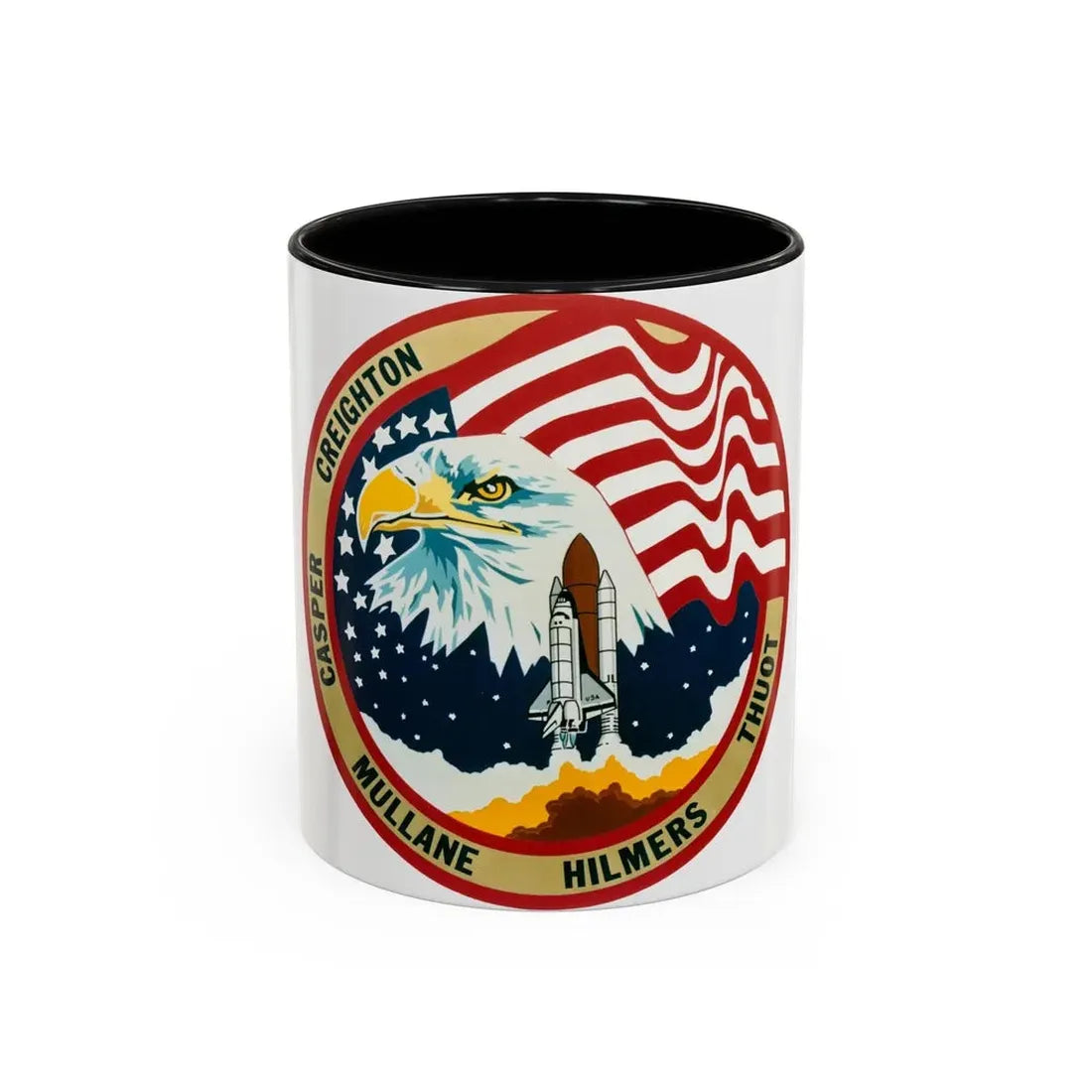 STS 36 (NASA) Accent Coffee Mug 11oz Black - Go Mug Yourself