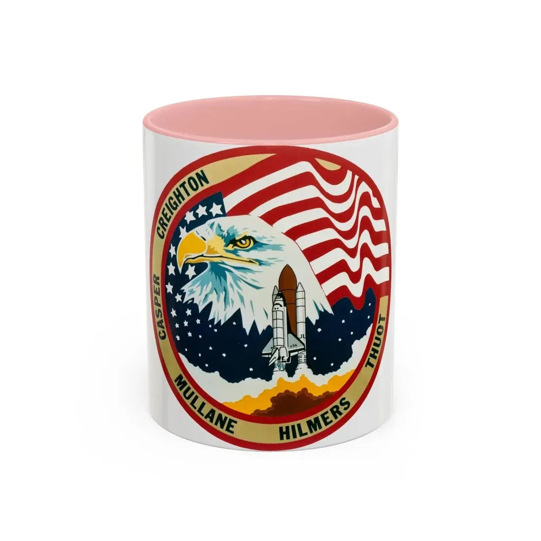 STS 36 (NASA) Accent Coffee Mug 11oz Pink - Go Mug Yourself