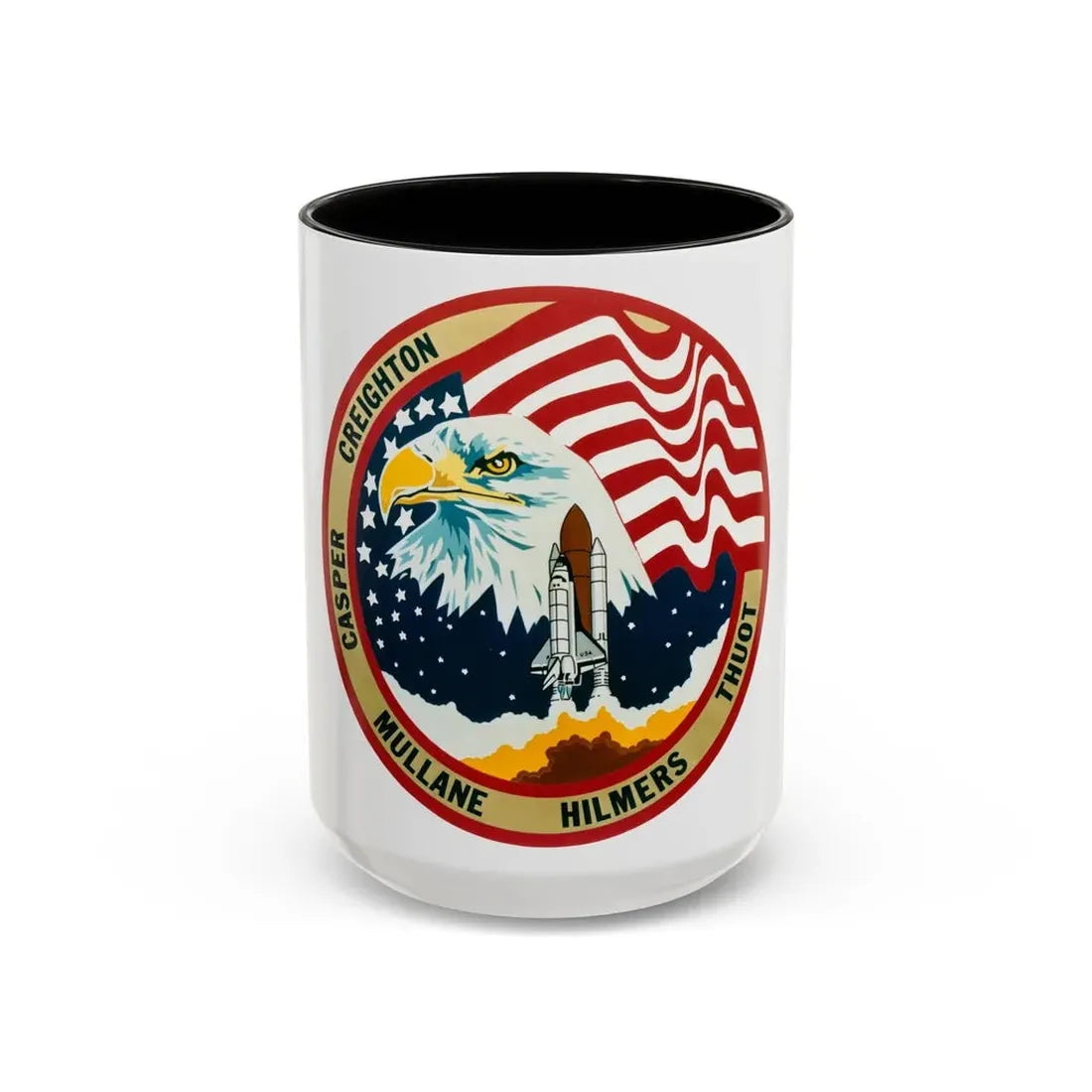 STS 36 (NASA) Accent Coffee Mug 15oz Black - Go Mug Yourself