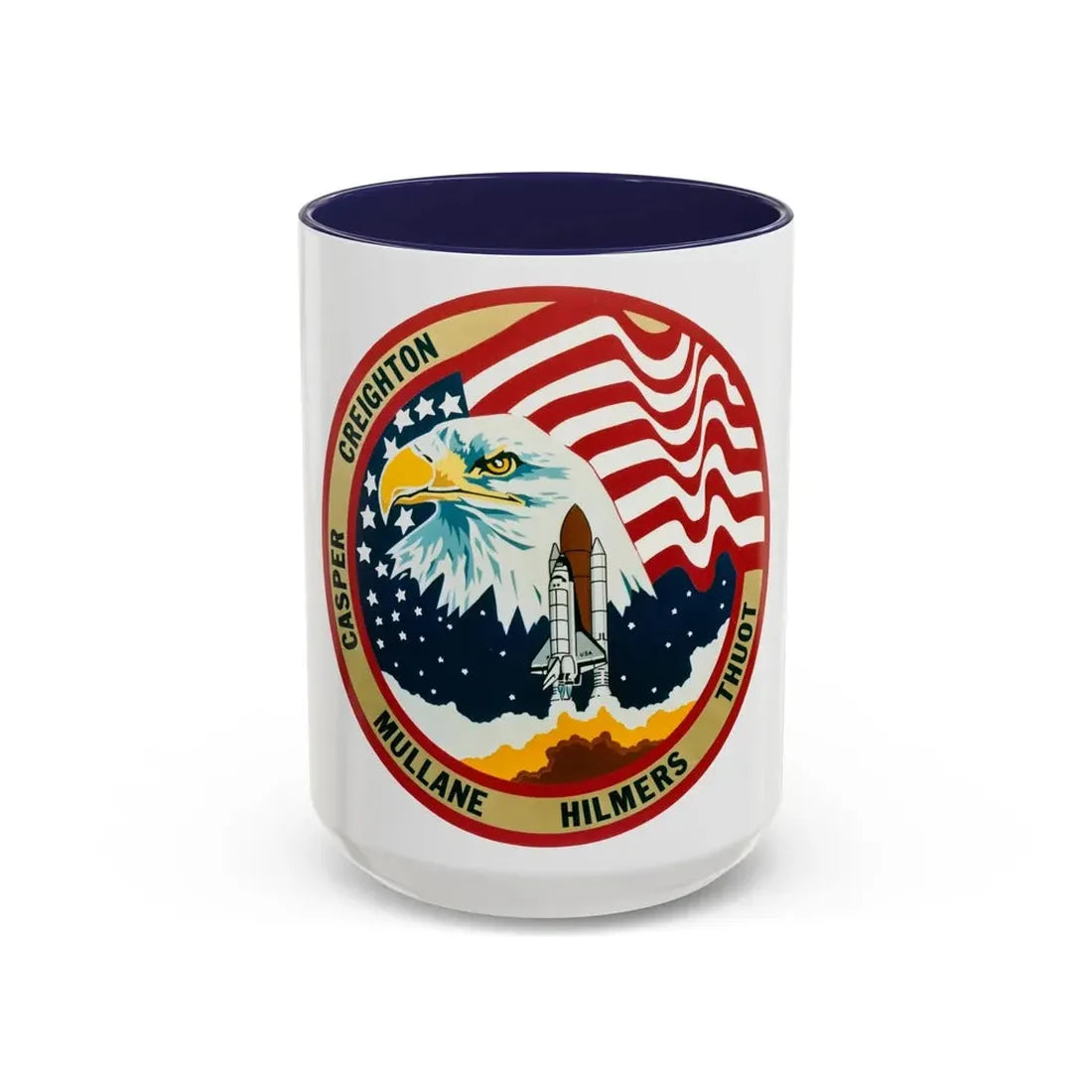 STS 36 (NASA) Accent Coffee Mug 15oz Navy - Go Mug Yourself