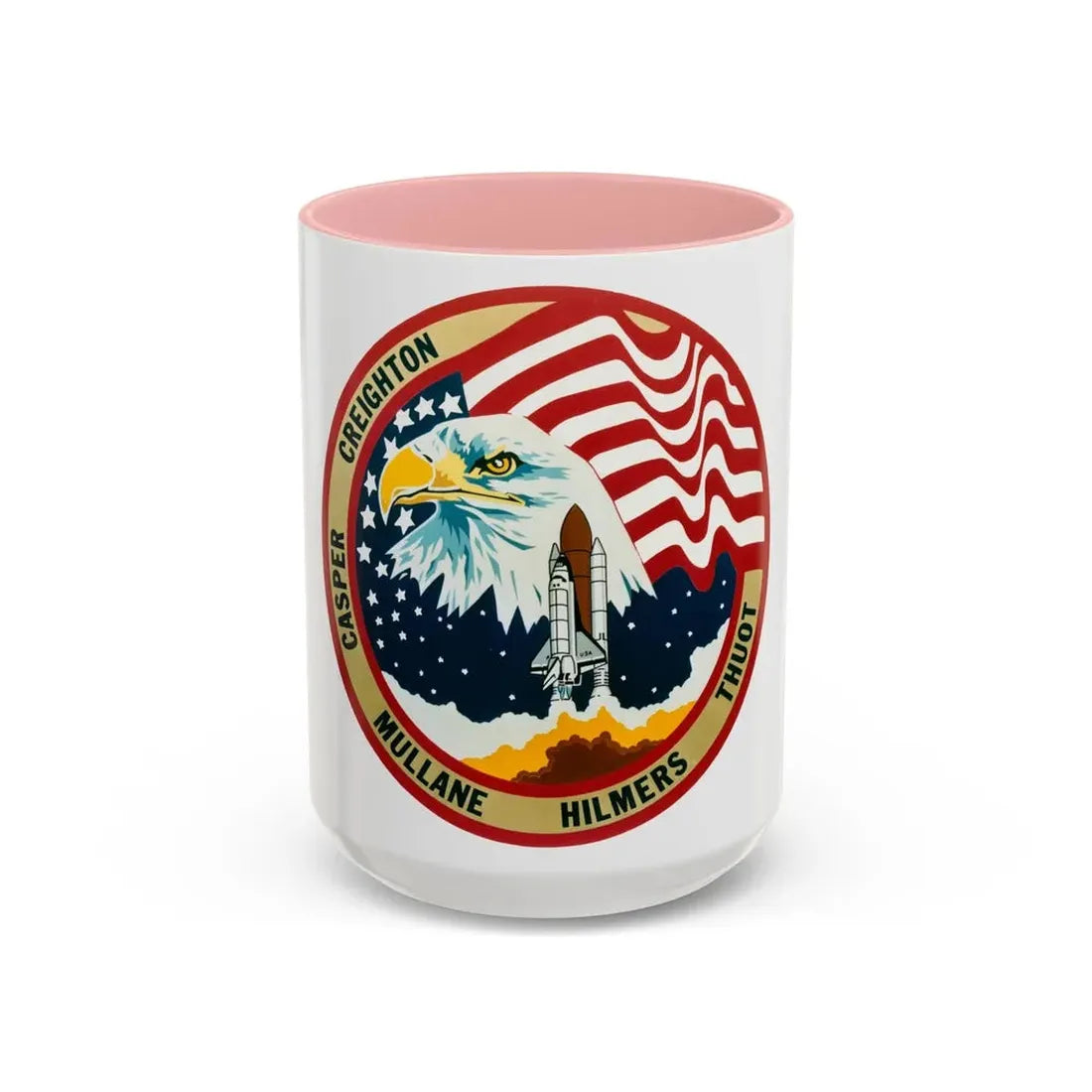 STS 36 (NASA) Accent Coffee Mug 15oz Pink - Go Mug Yourself