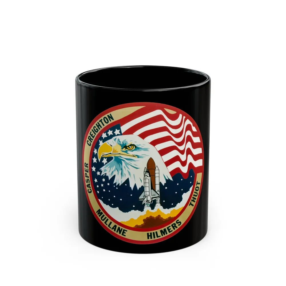 STS 36 (NASA) Black Coffee Mug-11oz-Go Mug Yourself