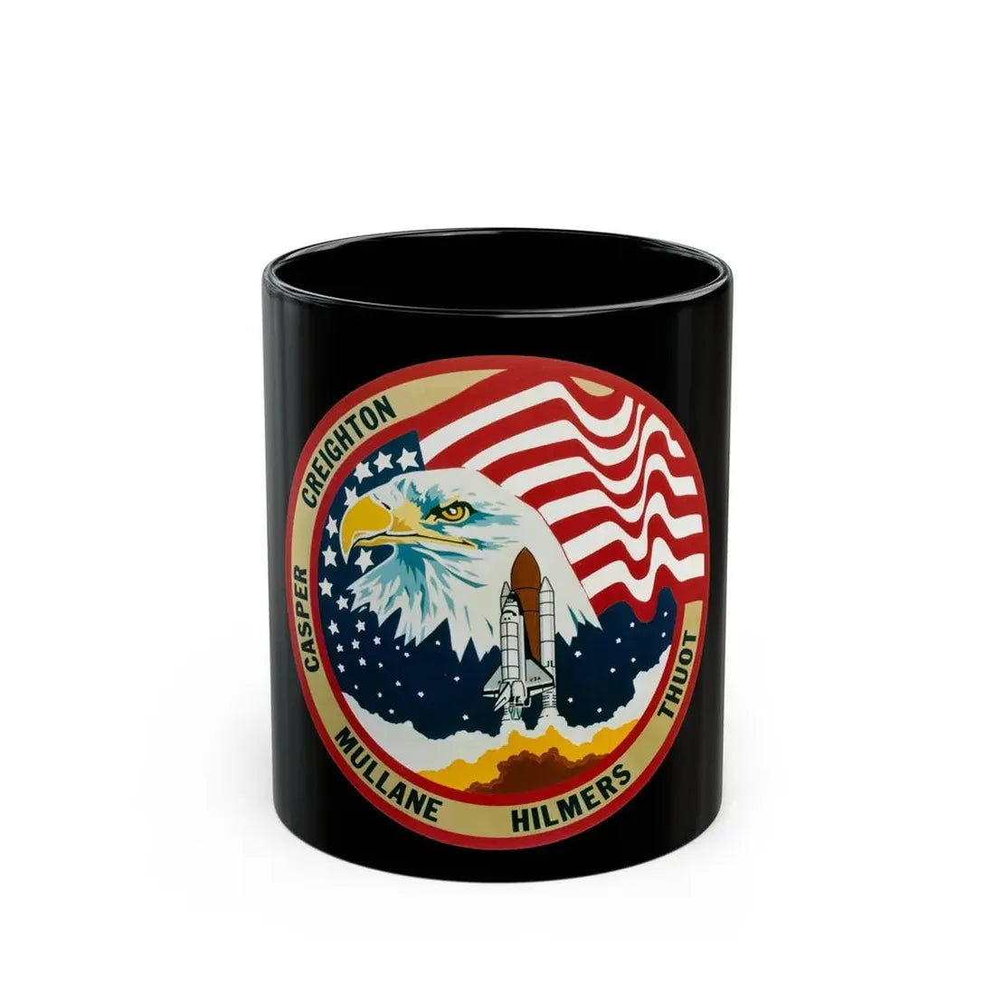 STS 36 (NASA) Black Coffee Mug 11oz - Go Mug Yourself