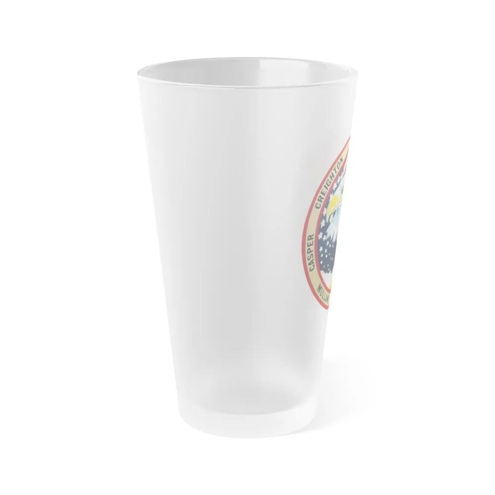 STS 36 (NASA) Frosted Pint Glass 16oz-Go Mug Yourself