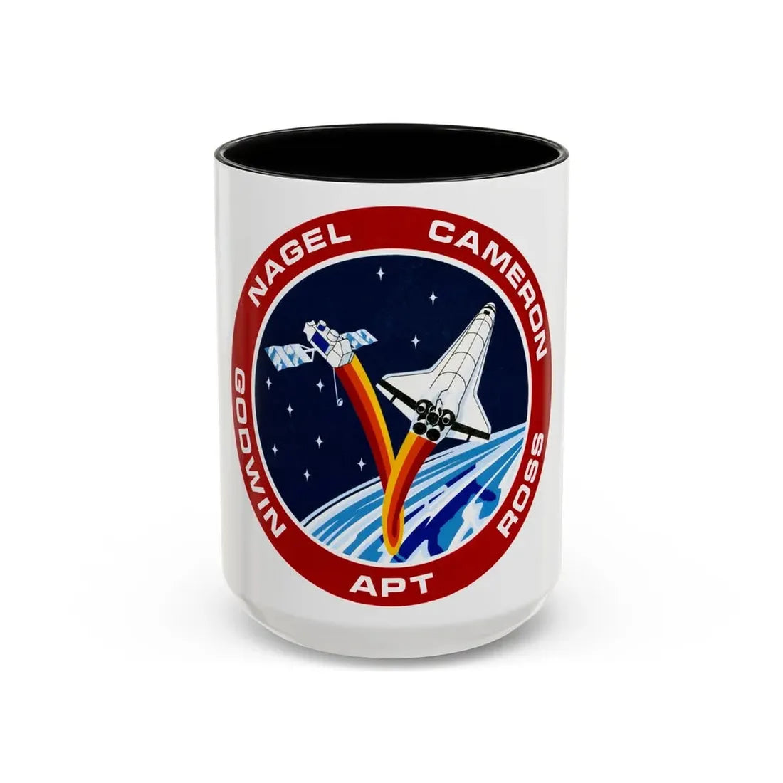 STS 37 (NASA) Accent Coffee Mug 15oz Black - Go Mug Yourself