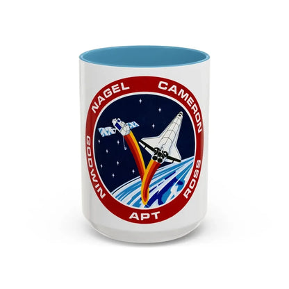 STS 37 (NASA) Accent Coffee Mug 15oz Light Blue - Go Mug Yourself