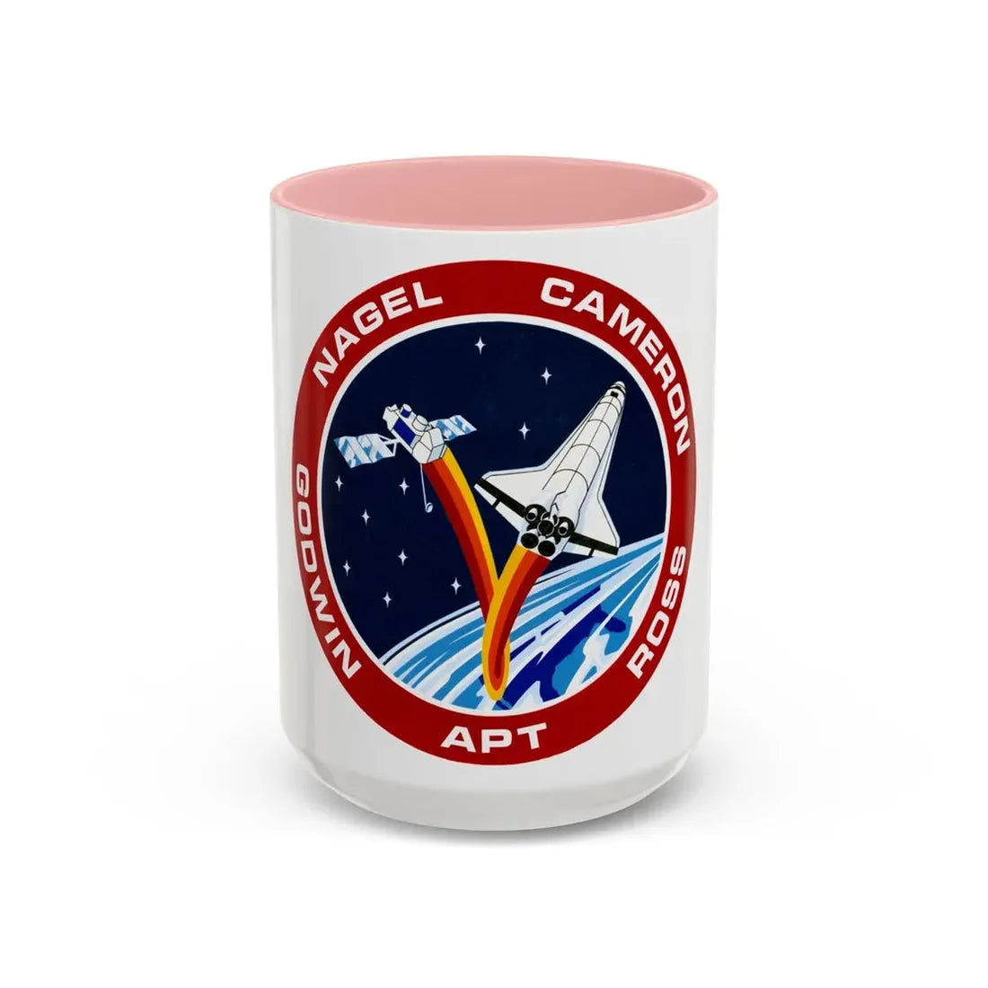 STS 37 (NASA) Accent Coffee Mug 15oz Pink - Go Mug Yourself