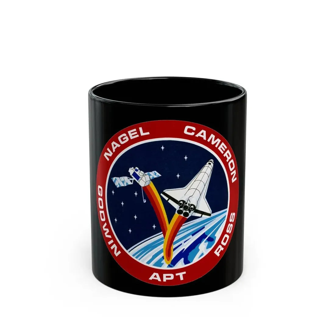 STS 37 (NASA) Black Coffee Mug 11oz - Go Mug Yourself