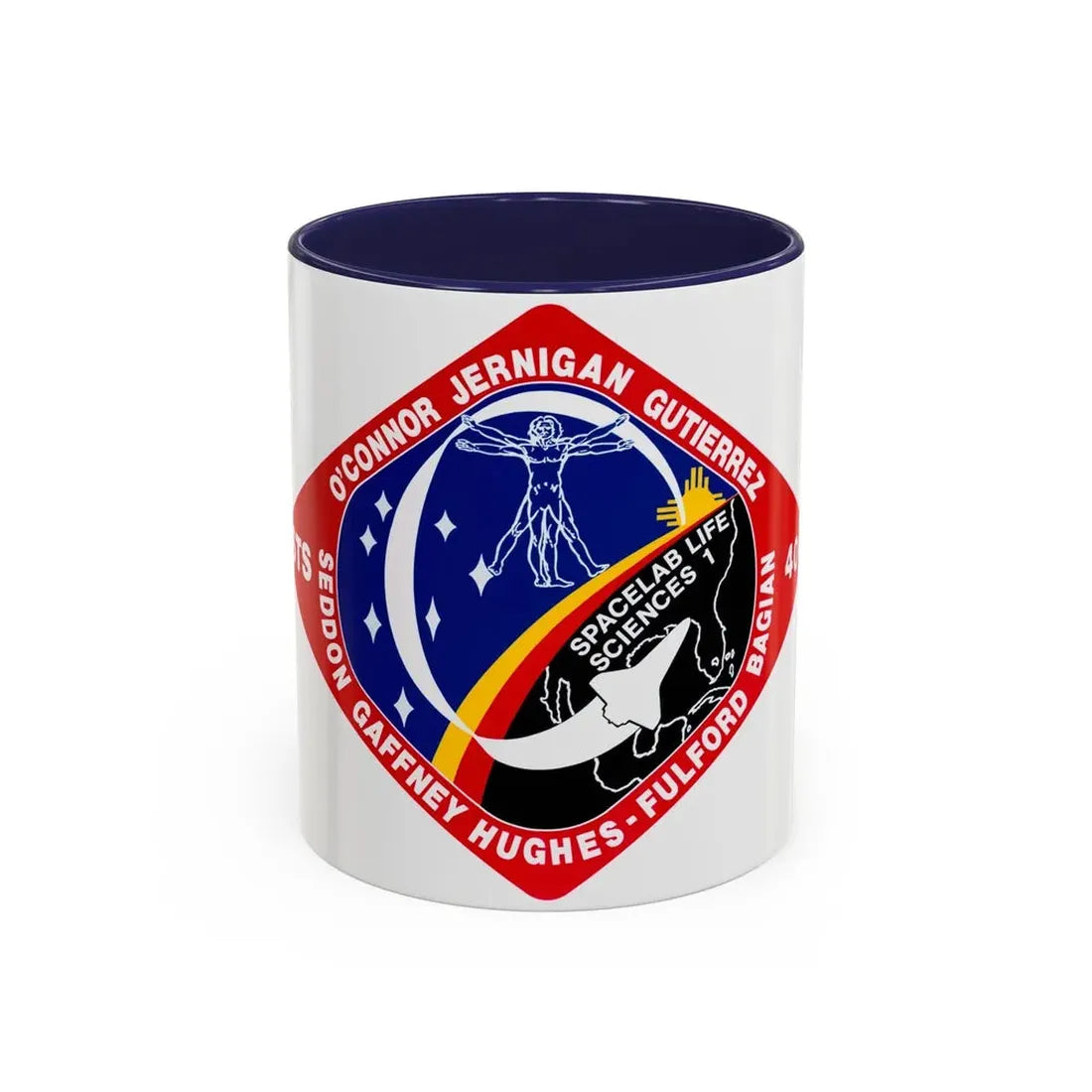 STS 40 (NASA) Accent Coffee Mug 11oz Navy - Go Mug Yourself