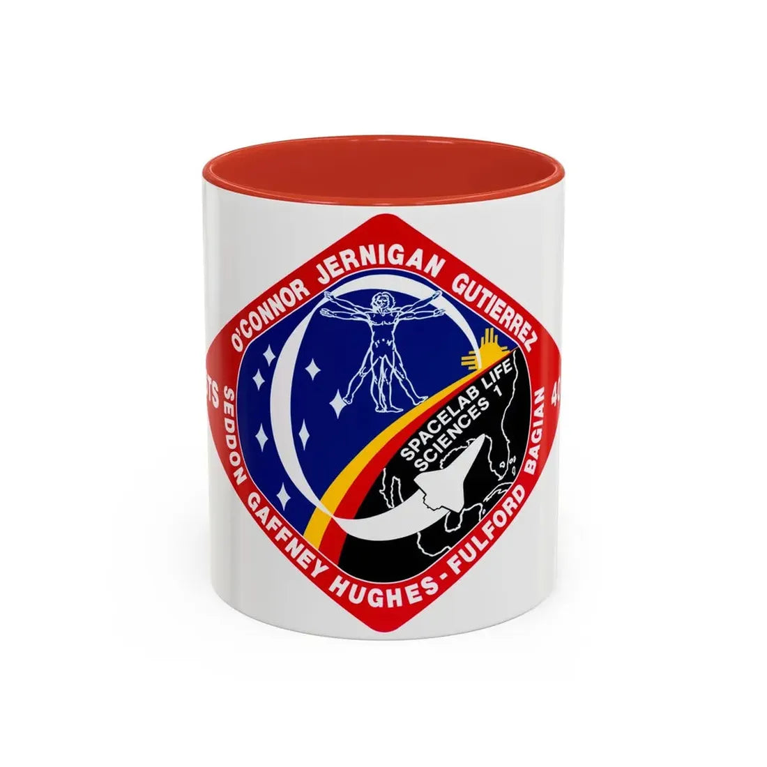 STS 40 (NASA) Accent Coffee Mug 11oz Red - Go Mug Yourself