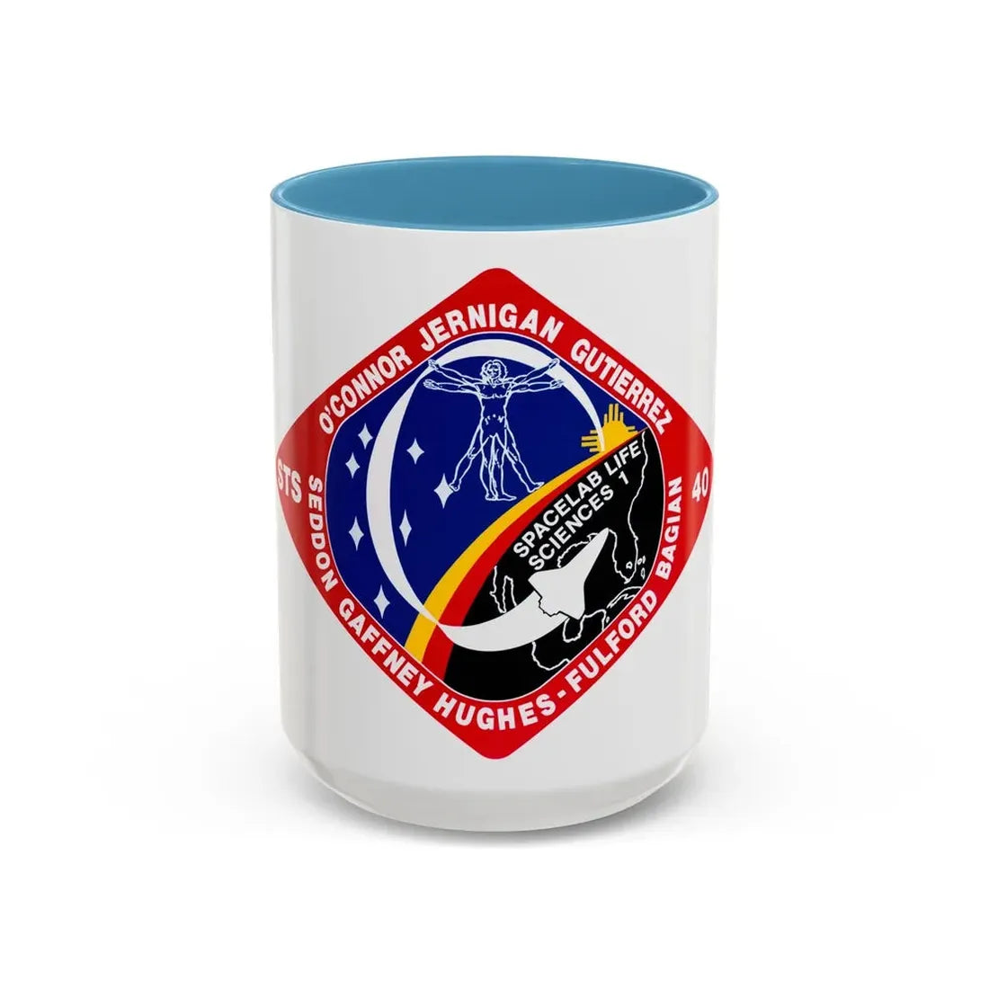 STS 40 (NASA) Accent Coffee Mug 15oz Light Blue - Go Mug Yourself